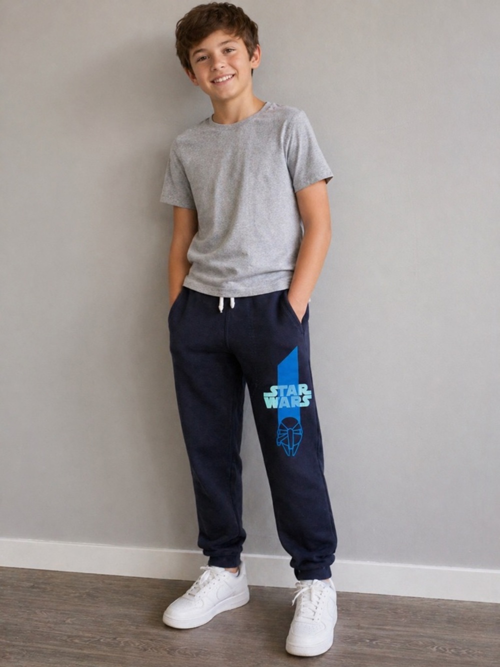 GAP Blue Sweatpants with Blue Star Wars Graphic